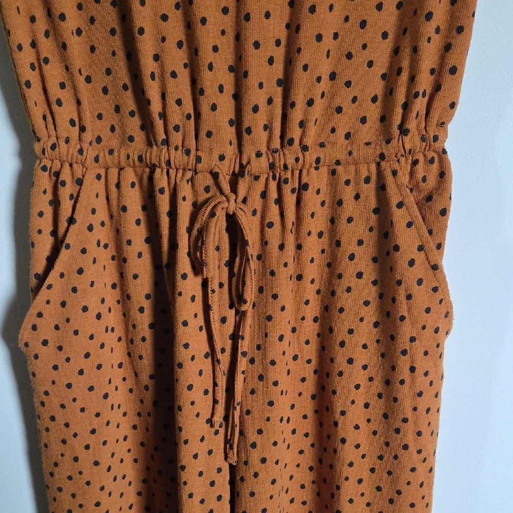 Old Navy Brown/Burnt Orange Polka Dot Romper Jumpsuit Size S - Picture 5 of 10